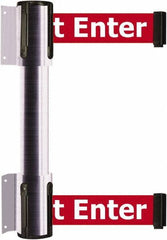 Tensator - 16.64" High x 89" Long x 3" Wide Barrier Dual Line Wall Mount - Steel, Satin Chrome Finish, Satin Chrome, Use with 898 Wall Receiver - Top Tool & Supply