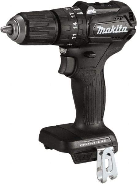 Makita - 18 Volt 1/2" Keyless Chuck Cordless Hammer Drill - 0 to 25,500 BPM, 0 to 1,700 RPM, Reversible - Top Tool & Supply