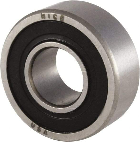 Nice - 5/16" Bore Diam, 29/32" OD, Double Seal Precision Ground Radial Ball Bearing - 5/16" Wide, 1 Row, Round Bore, 300 Lb Static Capacity, 698 Lb Dynamic Capacity - Top Tool & Supply