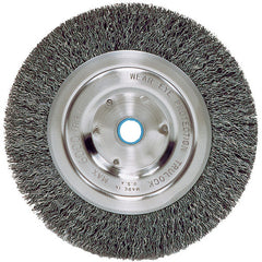 Vortec Pro 6″ Crimped Wire Wheel, .014″ Steel Fill, Medium Face, 5/8″-1/2″ Arbor Hole - Top Tool & Supply