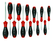 12 Piece - T5; T6; T7; T8; T9; T10; T15; T20; T25; T27; T30; T40 - Torx SoftFinish® Cushion Grip Screwdriver Set - Top Tool & Supply