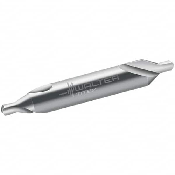 Walter-Titex - Metric Plain Cut 60° Incl Angle Solid Carbide Combo Drill & Countersink - Top Tool & Supply