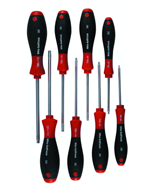 8 Piece - T6; T8; T10; T15; T20; T25; T27; T30 - Torx SoftFinish® Handle Screwdriver Set - Top Tool & Supply