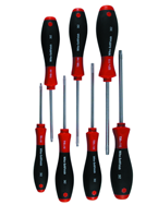 7 Piece - T7s; T8s; T9s; T10s; T15s; T20s; T25s Security - Torx SoftFinish® Cushion Grip Screwdriver Set - Top Tool & Supply