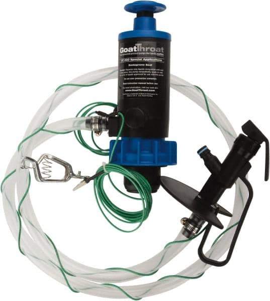 GoatThroat Pumps - 3/8" Outlet, 4 GPM, Polypropylene Hand Operated Transfer Pump - 56" OAL, For up to 55 Gal Drums, For Class I & II Flammable & Combustible Liquids - Top Tool & Supply