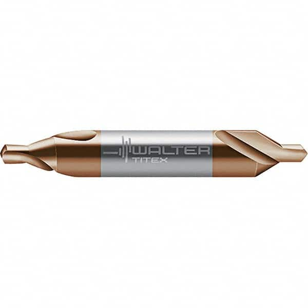 Walter-Titex - Metric Plain Cut 60° Incl Angle Solid Carbide Combo Drill & Countersink - Top Tool & Supply