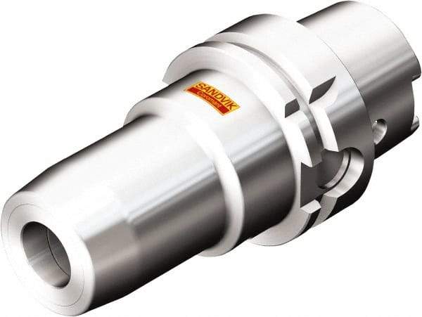 Sandvik Coromant - HSK63A HSK63 Taper Shank, 20mm Hole Diam, Hydraulic Tool Holder/Chuck - 38mm Nose Diam, 100mm Projection, 36mm Clamp Depth, 20,000 RPM, Through Coolant - Exact Industrial Supply