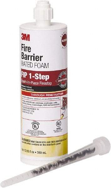 3M - 12.85 oz Cartridge Maroon Urethane Fire Barrier Foam - 120°F Max Operating Temp - Top Tool & Supply