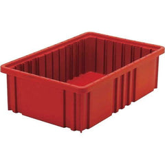 Quantum Storage - 40 Lb Load Capacity Red Polypropylene Dividable Container - Stacking, 5" Long x 10.9" Wide x 16-1/2" High - Top Tool & Supply