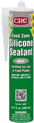 CRC - 10.1 oz Cartridge Gray Hydroxy-Terminated Polydimethylsiloxane/Silica Food Grade Silicone Sealant - -70 to 400°F Operating Temp, 60 min Tack Free Dry Time, 24 hr Full Cure Time - Top Tool & Supply