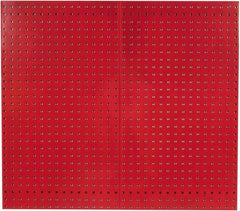 Triton - 24" Wide x 42-1/2" High Industrial Steel Tool Peg Board System - 2 Panels, Steel with Epoxy Coating, Red - Top Tool & Supply