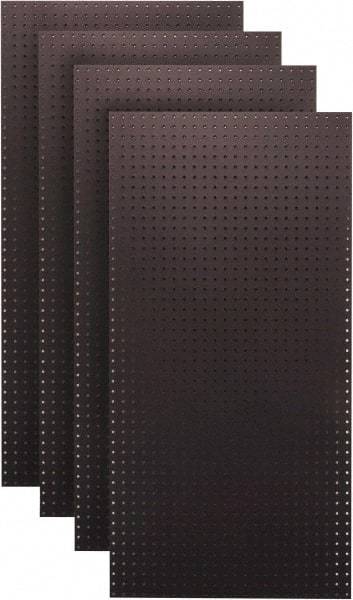 Triton - 24" Wide x 48" High Peg Board Storage Board - 4 Panels, Hardboard, Black - Top Tool & Supply