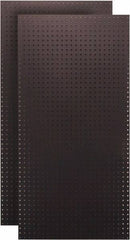 Triton - 24" Wide x 48" High Peg Board Storage Board - 2 Panels, Hardboard, Black - Top Tool & Supply