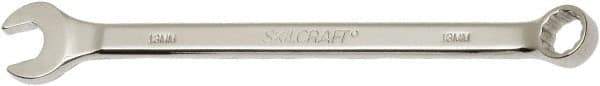 Ability One - 13mm 12 Point Combination Wrench - 15° Offset Angle, Steel, Chrome Finish - Top Tool & Supply