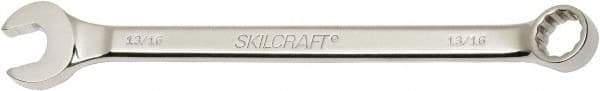 Ability One - 13/16" 12 Point Combination Wrench - 15° Offset Angle, Steel, Chrome Finish - Top Tool & Supply