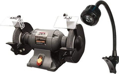 Jet - 10" Wheel Diam x 1" Wheel Width, 1-1/2 hp Grinder - 1" Arbor Hole Diam, 1 Phase, 1,720 Max RPM, 115 Volts - Top Tool & Supply