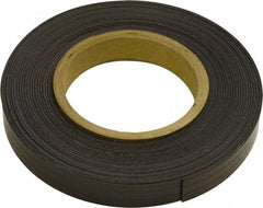 Mag-Mate - 300" Long x 1/2" Wide x 1/16" Thick Flexible Magnetic Strip - 6 Lb Max Pull Force, 3 Linear Ft/Lb Magnetic Pull Force, Plain Back, Dark Brown - Top Tool & Supply