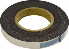 Mag-Mate - 300" Long x 1" Wide x 1/16" Thick Flexible Magnetic Strip - 12 Lb Max Pull Force, 6 Linear Ft/Lb Magnetic Pull Force, Adhesive Back, Dark Brown - Top Tool & Supply