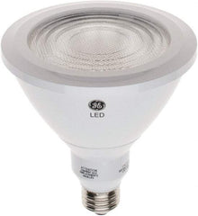 GE Lighting - 18 Watt LED Flood/Spot Medium Screw Lamp - 3,000°K Color Temp, 1,550 Lumens, 120 Volts, Dimmable, PAR38, 25,000 hr Avg Life - Top Tool & Supply