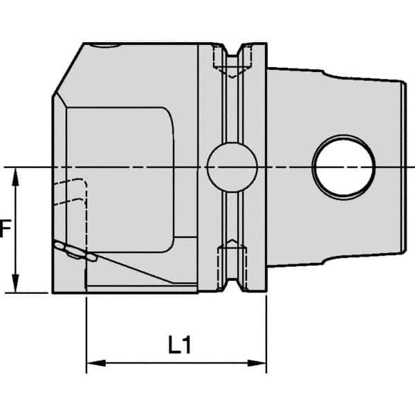 Kennametal - EG-P-GUP, EG-U-GUN, EG-U-GUP, ER-P-GUP, ER-U-GUN, ER-U-GUP Insert, 47mm Head Length, Modular Grooving Blade Holder Head - Left Hand Cut, System Size KM50TS, Through Coolant, Series Beyond Evolution - Top Tool & Supply