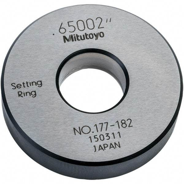 Mitutoyo - Setting Rings Inside Diameter (Decimal Inch): 0.6500 Outside Diameter (Decimal Inch): 1.7700 - Top Tool & Supply