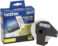 Brother - 0.66" Wide x 3.4" Long, White Paper File Folder Label - For PC Label Printers - Top Tool & Supply