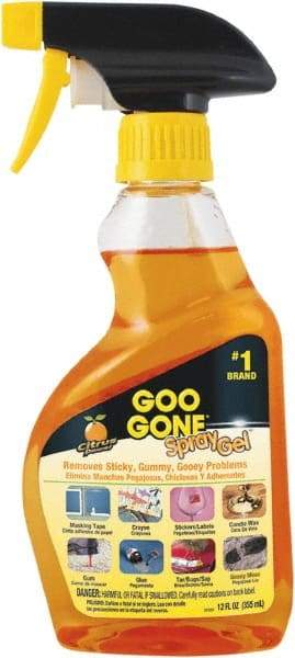 Goo Gone - 12 oz Spray Bottle Adhesive Remover - Removes Adhesives, Gum, Tar, Crayon, Scuff Marks, Wax, Sap - Top Tool & Supply