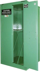 Securall Cabinets - 2 Door, Green Steel Standard Safety Cabinet for Flammable and Combustible Liquids - 46" High x 34" Wide x 34" Deep, Self Closing Door, 3 Point Key Lock, H Cylinder Capacity - Top Tool & Supply