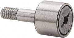 Accurate Bushing - 1-1/4" Roller Diam x 3/4" Width, 1/2" Stud Diam x 1-1/4" Length, Stud Cam Follower - Stainless Steel, 5/8" Thread Length, 1/2-20 Thread, 2" OAL, 2,750 Lb Dynamic Cap - Top Tool & Supply