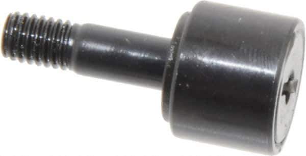 Accurate Bushing - 1/2" Roller Diam x 3/8" Width, 0.19" Stud Diam x 5/8" Length, Stud Cam Follower - Steel, 1/4" Thread Length, 10-32 Thread, 1" OAL, 970 Lb Dynamic Cap, 720 Lb Static Cap - Top Tool & Supply