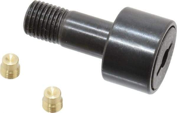 Accurate Bushing - 3/4" Roller Diam x 1/2" Width, 3/8" Stud Diam x 7/8" Length, Stud Cam Follower - Steel, 3/8" Thread Length, 3/8-24 Thread, 1-3/8" OAL, 2,140 Lb Dynamic Cap, 2,260 Lb Static Cap - Top Tool & Supply