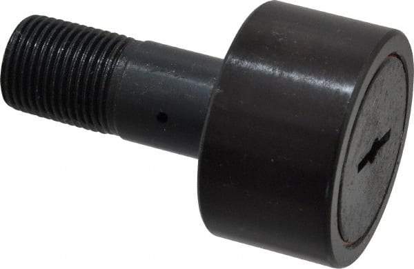 Accurate Bushing - 1-3/4" Roller Diam x 1" Width, 3/4" Stud Diam x 1-3/4" Length, Stud Cam Follower - Steel, 7/8" Thread Length, 3/4-16 Thread, 2-3/4" OAL, 7,870 Lb Dynamic Cap, 7,950 Lb Static Cap - Top Tool & Supply