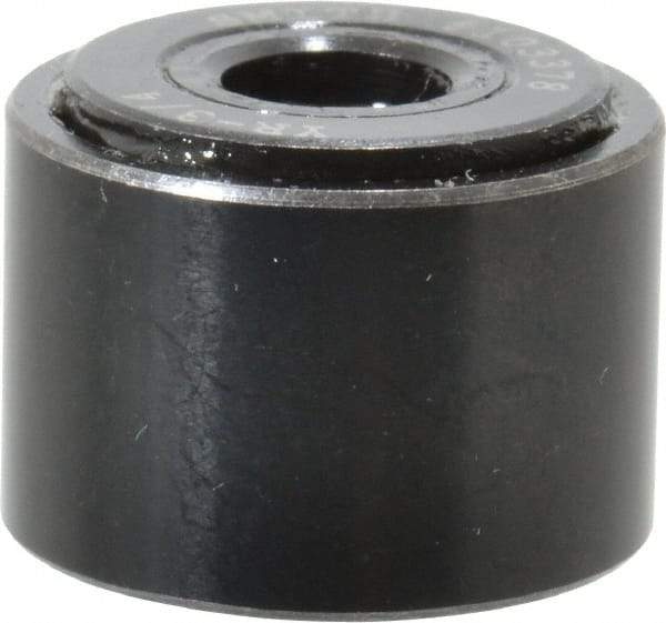 Accurate Bushing - 1/4" Bore, 3/4" Roller Diam x 1/2" Roller Width, Steel Yoke Cam Follower - 2,140 Lb Dynamic Load Capacity, 9/16" Overall Width - Top Tool & Supply