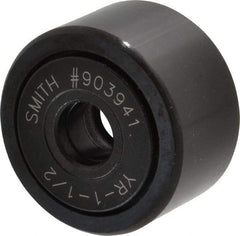 Accurate Bushing - 7/16" Bore, 1-1/2" Roller Diam x 7/8" Roller Width, Steel Yoke Cam Follower - 5,560 Lb Dynamic Load Capacity, 15/16" Overall Width - Top Tool & Supply