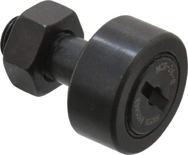 Accurate Bushing - 26mm Roller Diam x 12mm Width, 10mm Stud Diam x 23mm Length, Sealed Stud Cam Follower - Steel, 12mm Thread Length, M10x1 Thread, 36mm OAL, 5,700 N Dynamic Cap, 6,500 N Static Cap - Top Tool & Supply