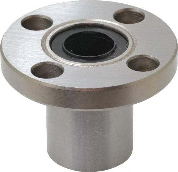 Value Collection - 1/2" ID, Round Flanged Single Linear Bearing - 7/8" OD - Top Tool & Supply