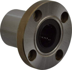 Value Collection - 3/4" ID, Round Flanged Single Linear Bearing - 1-1/4" OD - Top Tool & Supply