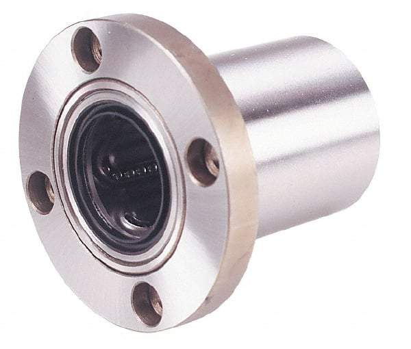 Value Collection - 3/4" ID, Round Flanged Double Linear Bearing - 1-1/4" OD - Top Tool & Supply