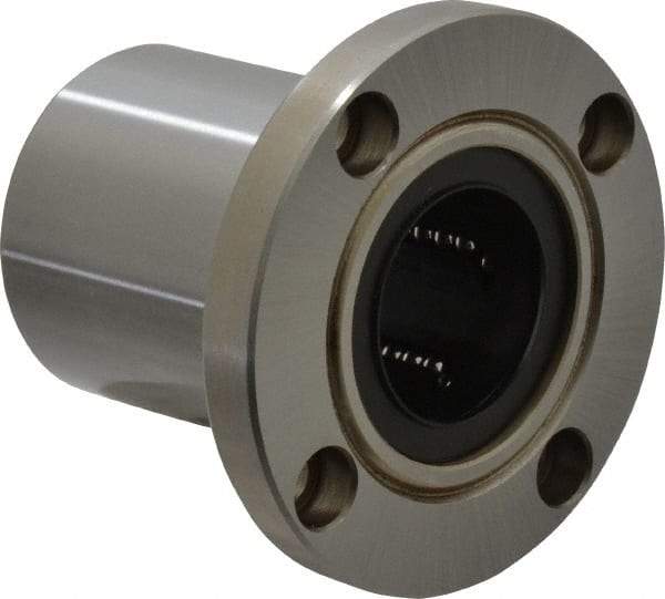 Value Collection - 1-1/4" ID, Round Flanged Single Linear Bearing - 2" OD - Top Tool & Supply