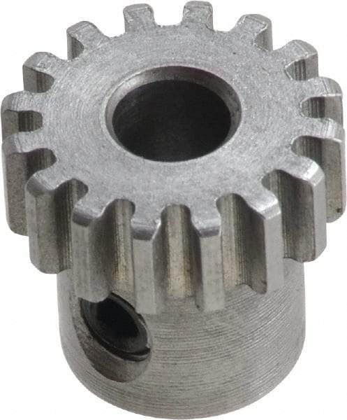 Boston Gear - 5 Pitch, 4" Pitch Diam, 20 Tooth Spur Gear - 1-3/4" Face Width, 1-1/16" Bore Diam, 3.38" Hub Diam, 14.5° Pressure Angle, Steel - Top Tool & Supply