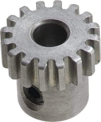 Boston Gear - 5 Pitch, 4" Pitch Diam, 20 Tooth Spur Gear - 1-3/4" Face Width, 1-1/16" Bore Diam, 3.38" Hub Diam, 14.5° Pressure Angle, Steel - Top Tool & Supply