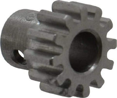 Boston Gear - 24 Pitch, 1/2" Pitch Diam, 12 Tooth Spur Gear - 1/4" Face Width, 1/4" Bore Diam, 0.36" Hub Diam, 14.5° Pressure Angle, Steel - Top Tool & Supply