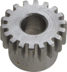 Boston Gear - 24 Pitch, 0.833" Pitch Diam, 18 Tooth Spur Gear - 1/4" Face Width, 5/16" Bore Diam, 0.7" Hub Diam, 14.5° Pressure Angle, Steel - Top Tool & Supply