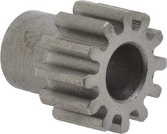 Boston Gear - 20 Pitch, 0.6" Pitch Diam, 12 Tooth Spur Gear - 3/8" Face Width, 5/16" Bore Diam, 0.46" Hub Diam, 14.5° Pressure Angle, Steel - Top Tool & Supply