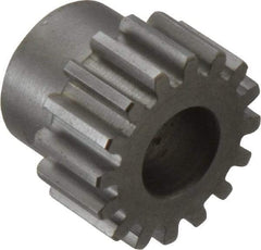 Boston Gear - 16 Pitch, 1" Pitch Diam, 16 Tooth Spur Gear - 1/2" Face Width, 1/2" Bore Diam, 0.81" Hub Diam, 14.5° Pressure Angle, Steel - Top Tool & Supply