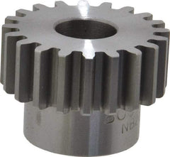 Boston Gear - 16 Pitch, 1-1/4" Pitch Diam, 20 Tooth Spur Gear - 1/2" Face Width, 1/2" Bore Diam, 0.96" Hub Diam, 14.5° Pressure Angle, Steel - Top Tool & Supply