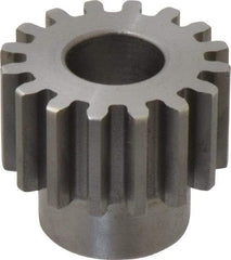 Boston Gear - 12 Pitch, 1.333" Pitch Diam, 16 Tooth Spur Gear - 3/4" Face Width, 5/8" Bore Diam, 0.99" Hub Diam, 14.5° Pressure Angle, Steel - Top Tool & Supply