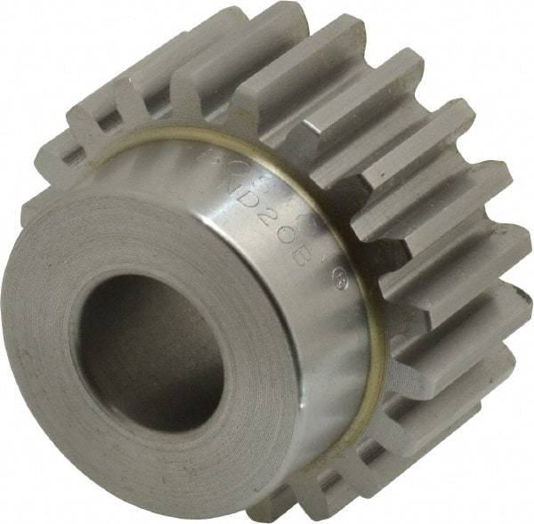 Boston Gear - 12 Pitch, 1.667" Pitch Diam, 20 Tooth Spur Gear - 3/4" Face Width, 5/8" Bore Diam, 1.32" Hub Diam, 14.5° Pressure Angle, Steel - Top Tool & Supply