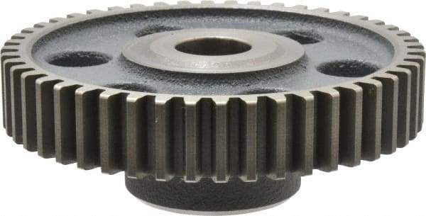 Boston Gear - 12 Pitch, 4" Pitch Diam, 48 Tooth Spur Gear - 3/4" Face Width, 3/4" Bore Diam, 1-3/4" Hub Diam, 14.5° Pressure Angle, Steel - Top Tool & Supply