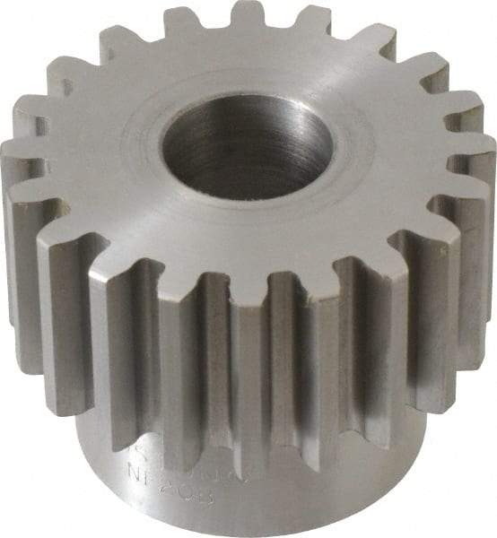 Boston Gear - 10 Pitch, 2" Pitch Diam, 20 Tooth Spur Gear - 1" Face Width, 3/4" Bore Diam, 1.62" Hub Diam, 14.5° Pressure Angle, Steel - Top Tool & Supply